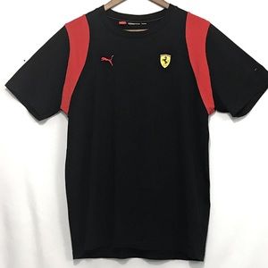 Scuderia Ferarri + Puma Black & Red Sport Tee